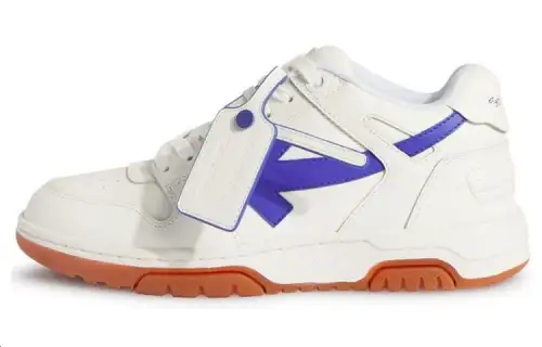 OFF WHITE Out Of Office Low Top Sneaker 'White Blue Brown' Women's