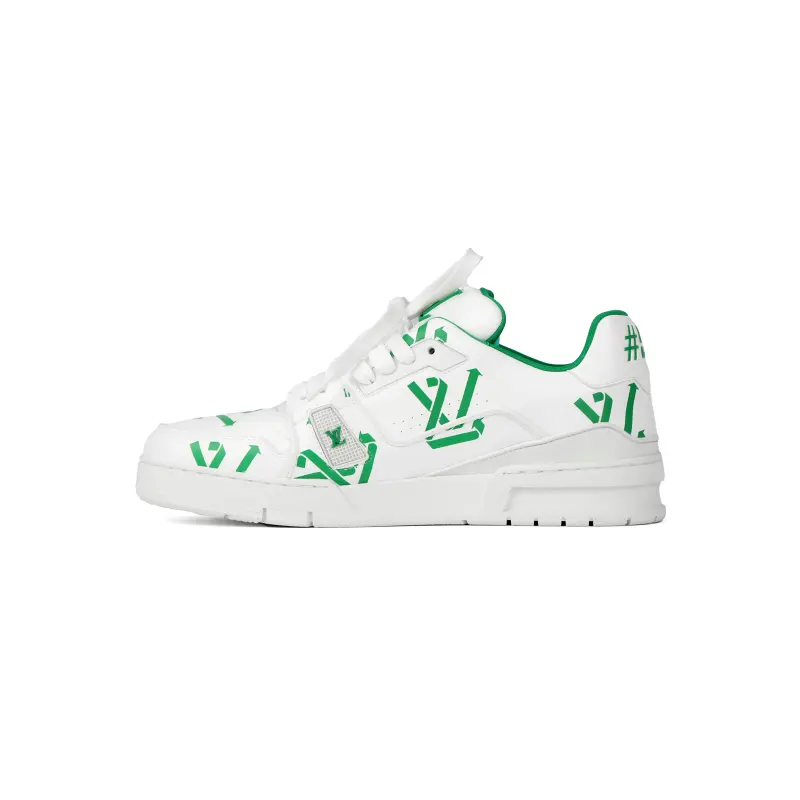 LOUIS VUITTON Lv Trainer Sneakers 'White Green'
