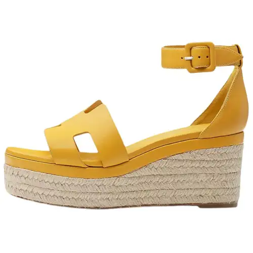HERMES One Strap Sandals Women's Yellow