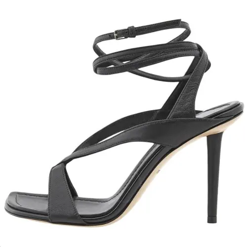 Burberry One Strap Sandals 10cm Women's Black