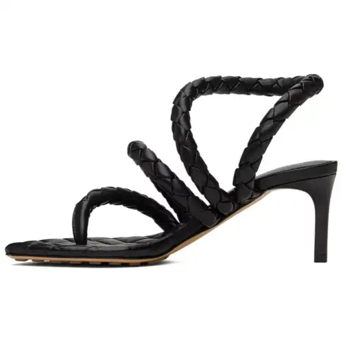 Bottega Veneta Leaf One Strap Sandals 6CM Women's Black