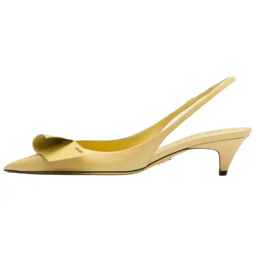 PRADA 45mm Bow-appliqué Slingback Pumps