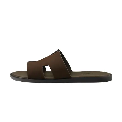HERMES Izmir Slide Slippers Men's Brown