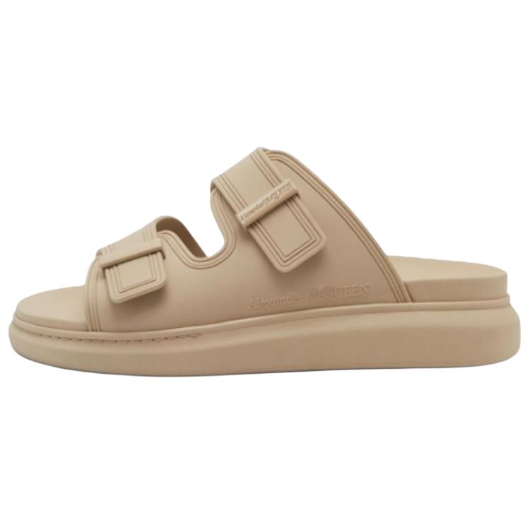 Мужские шлепанцы Alexander McQueen Hybrid (бежевые)