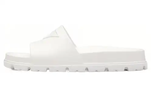 PRADA Rubber Slides White Women's