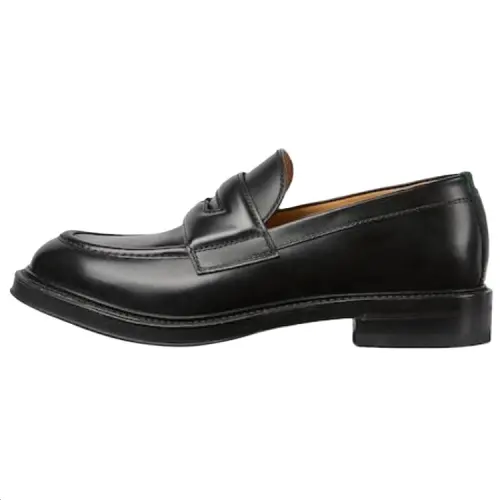 GUCCI Leather Loafers Men's Pitch Black