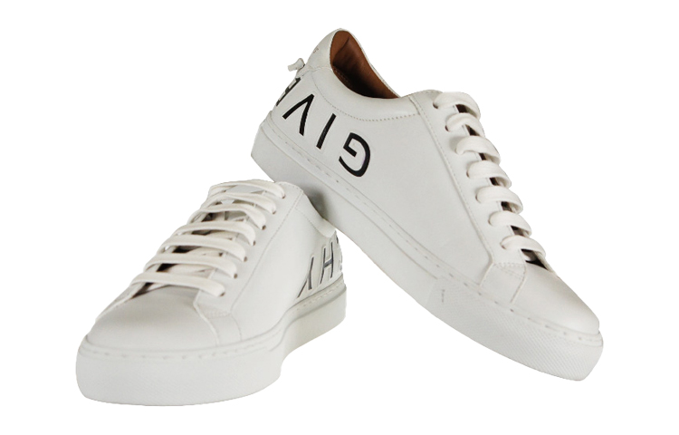 Женские кеды Givenchy Rubber Sole Logo Low-Top (бело-черные) — фото 2