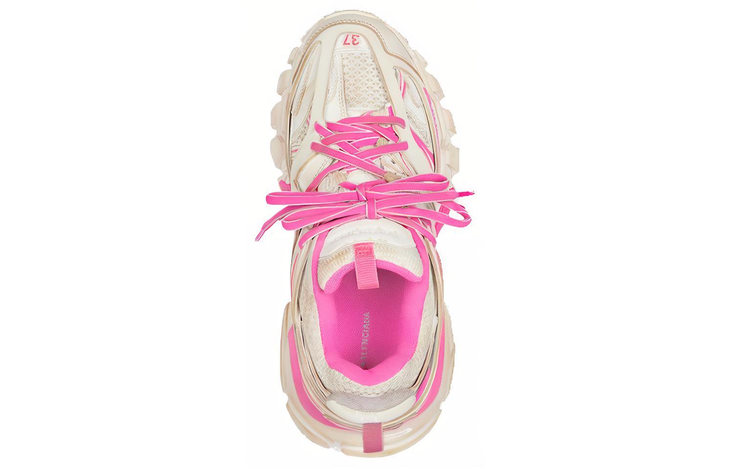 Женские кроссовки Balenciaga Track (розово-белый) — фото 4