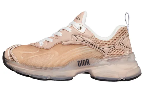 DIOR Vibe Monogram Mesh Low top Sports Casual Shoes Women's Nude