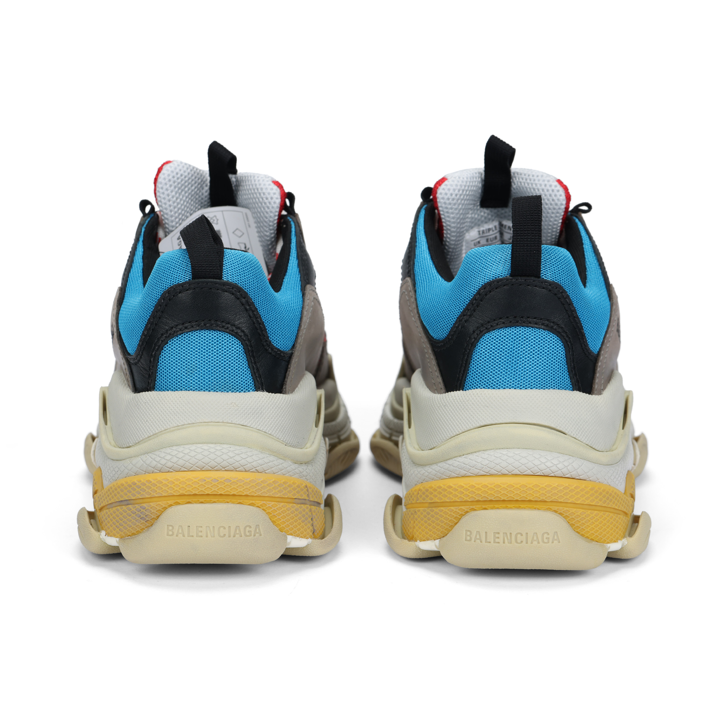 Мужские кроссовки Balenciaga Triple S (сине-серо-красные) — фото 4