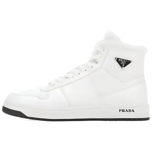 PRADA High top Stylish Skateboarding Shoes Men's White