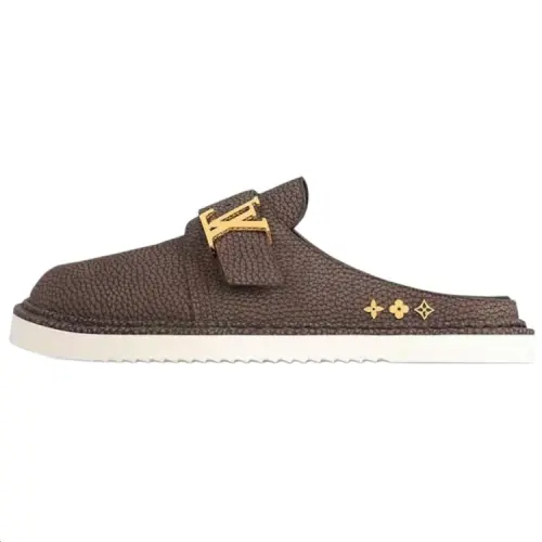 LOUIS VUITTON Easy Closed Toe Slippers Men's Brown