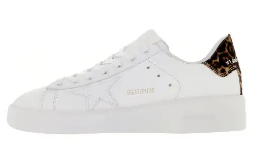 Golden Goose Purestar Leopard Print White Women's