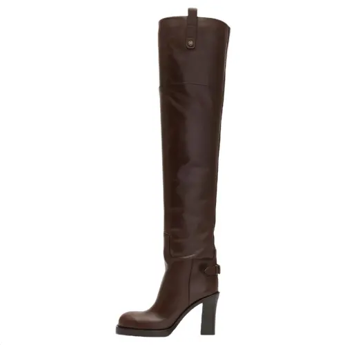 Burberry Cavalier Over the knee Boots 8.5cm Women's Honey Brown