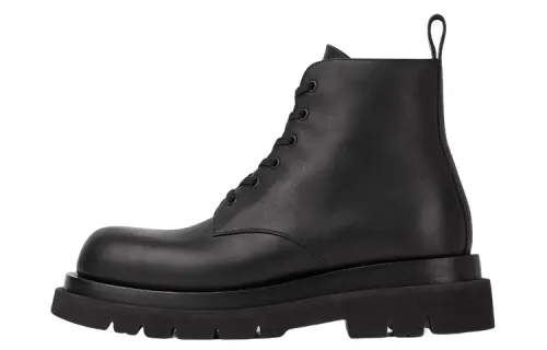 Bottega Veneta Lug Fashion Ankle Boots 5.5cm Men's Black