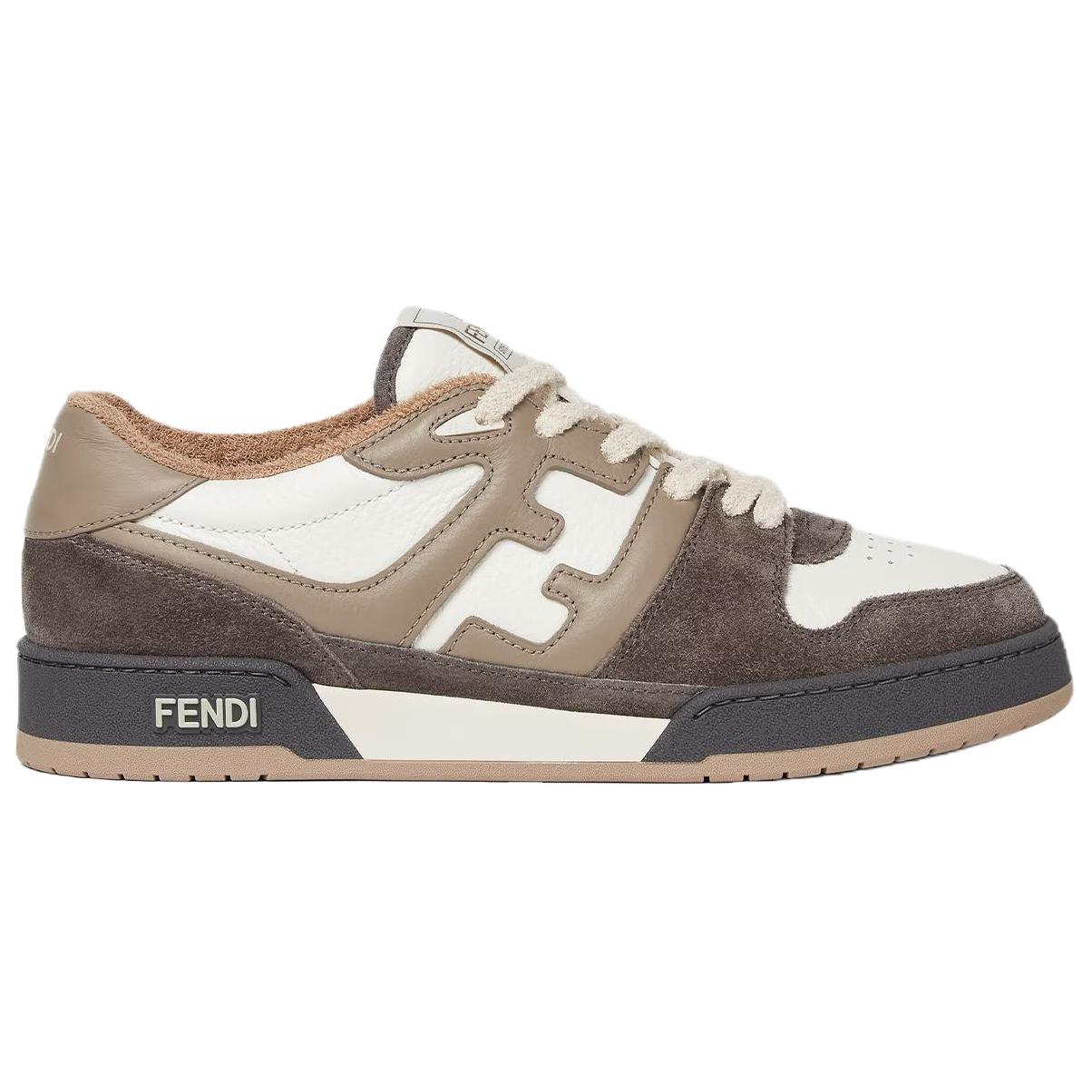 FENDI Match Low Top Suede 'Grey White'