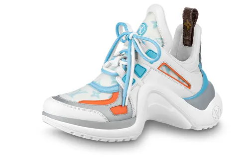 LOUIS VUITTON Archlight Athletic Shoes Women's White Blue