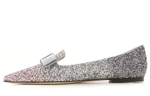 Jimmy Choo Gala Glittered Ballerina Flats