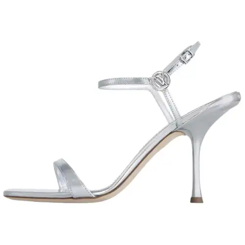 LOUIS VUITTON 6AM One Strap Sandals 9cm Women's Silver