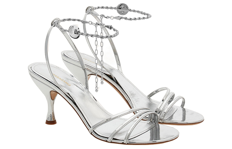 FERRAGAMO 70mm Patent Leather Strappy Sandals