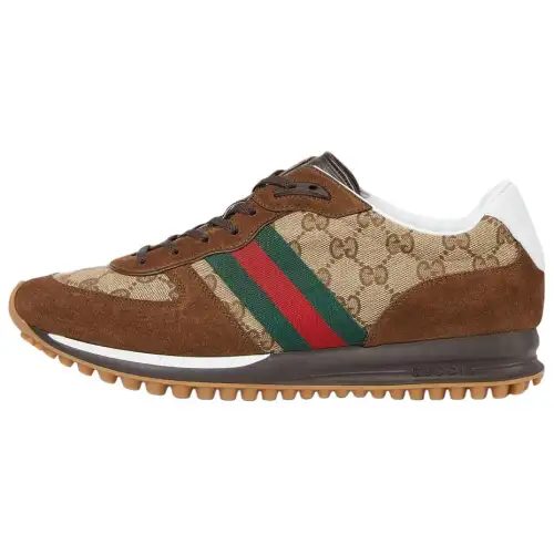 GUCCI Re Motion Canvas Low top Casual Shoes 2.5cm Men's Brown