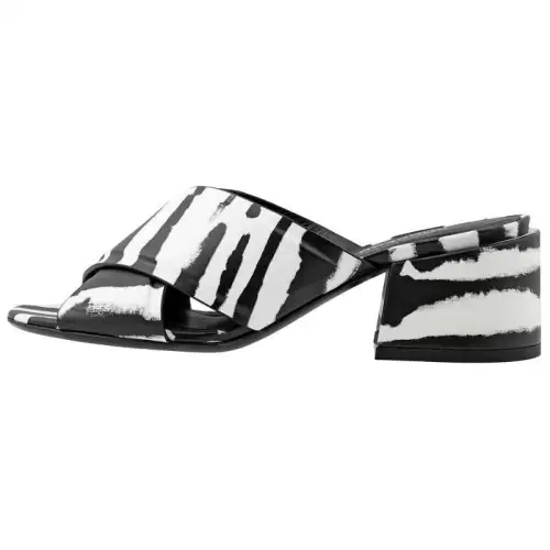 Burberry Slide Slippers Women's Black White