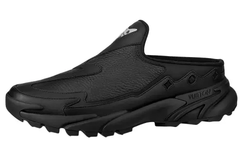 LOUIS VUITTON Runner Tatic Closed Toe Slippers Men's Black