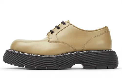 Bottega Veneta The Bounce Swell Lace Up Shoe Beige Black