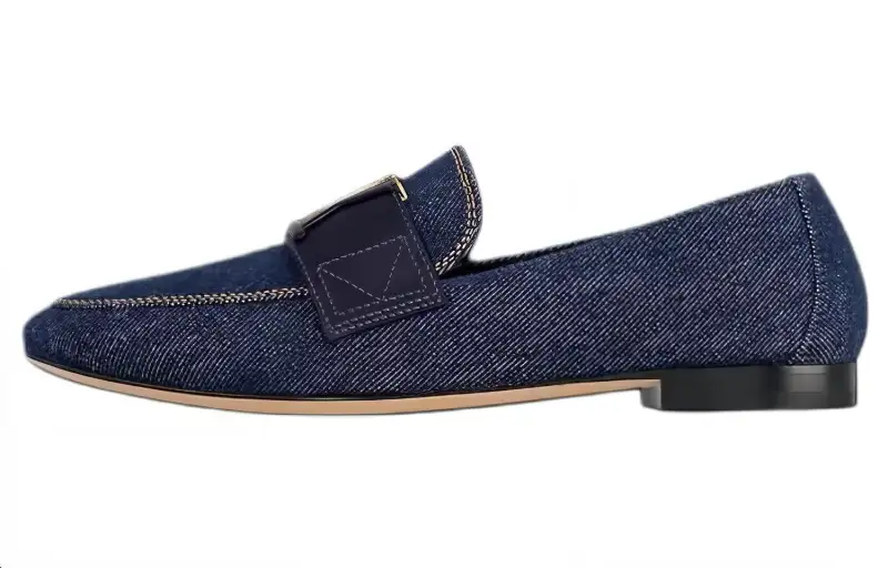 LOUIS VUITTON Capri Loafers Women's Dark Blue