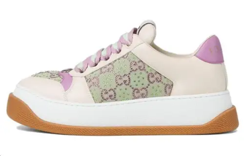 Gucci Wmns Screener 'GG Crystals - Purple Enamel Detail' Women's