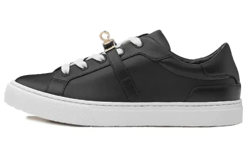 HERMES Day Calfskin Low top Athletic Shoes Women's Black