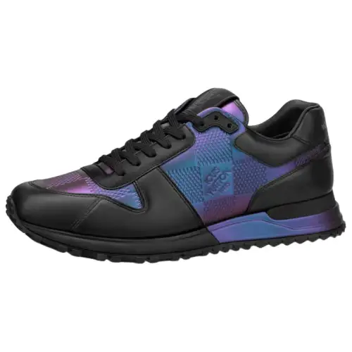 LOUIS VUITTON Run Away Sneakers 'Black With Metallic Canvas'