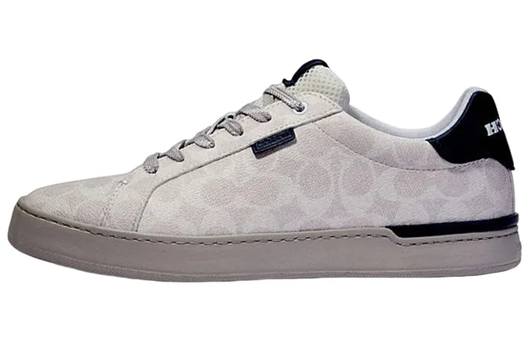 COACH Lowline Low top Stylish Skateboarding Shoes Men's Light Gray