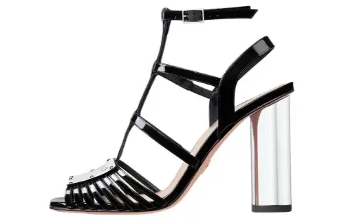DIOR La Parisienne Dior Leather One Strap Sandals Women's Black