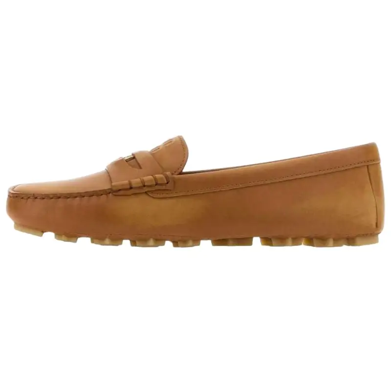 MIU MIU Suede Gommino Loafers Women's Brown