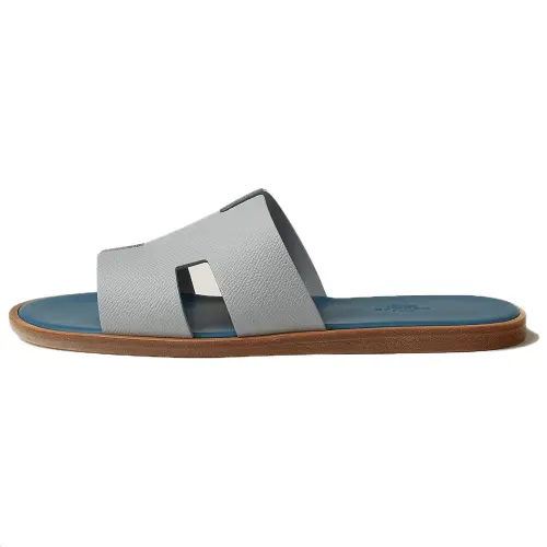 HERMES Izmir Slide Slippers Men's Gray Blue