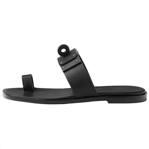 HERMES Slide Slippers Women's Black