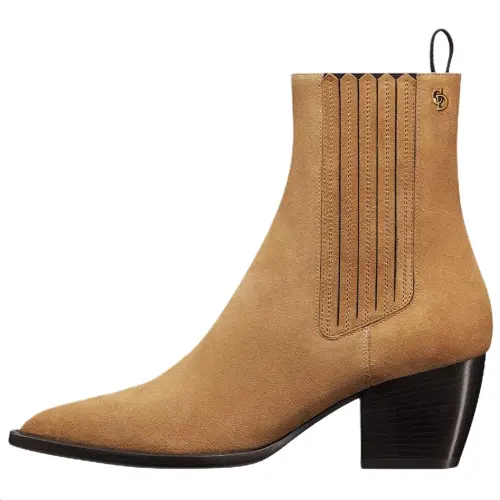 DIOR Wild Ankle Length Chelsea Boots 6CM Women's Tobacco Brown