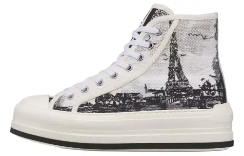 DIOR Walk'n'Dior High top Canvas Shoes Women's White