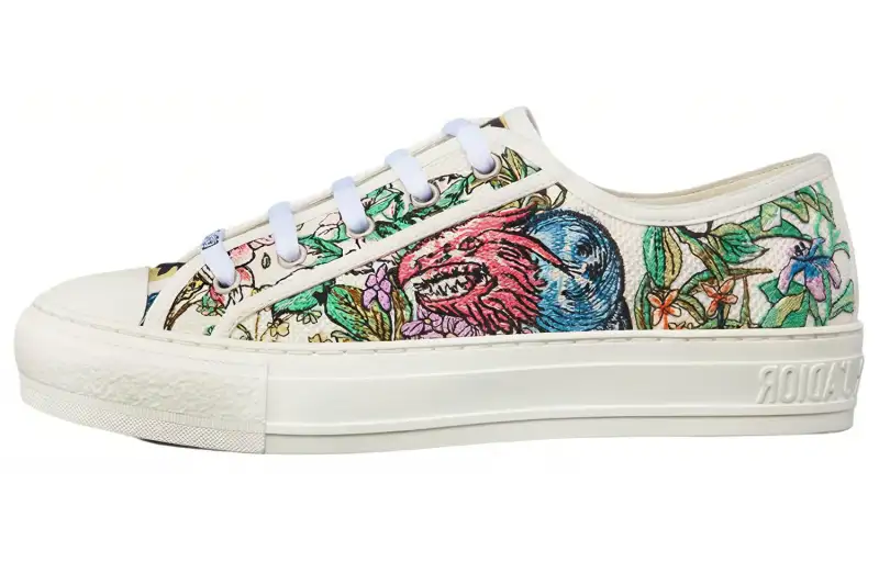 DIOR Walk'n'Dior D Constellation Platform Shoes Low top Skateboard Shoes Women's White