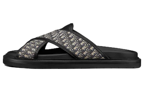DIOR Aqua Sandal 'DIOR Oblique - Beige Black'