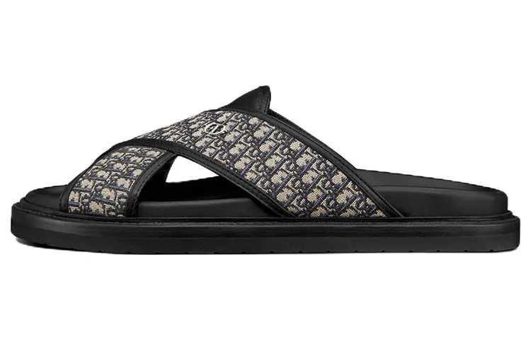 DIOR Aqua Sandal 'DIOR Oblique - Beige Black'