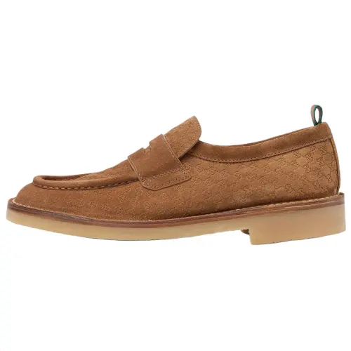 GUCCI Web Casual Shoes Men's Brown