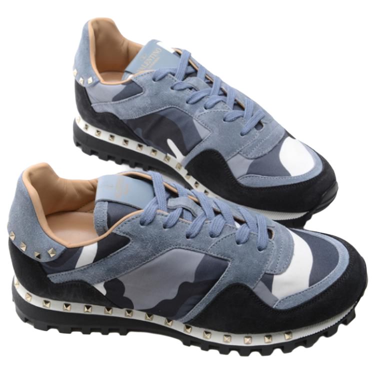 Мужские кроссовки Valentino Rockstud (синие) — фото 4