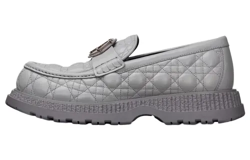 DIOR Buffalo Loafers Men's Gray