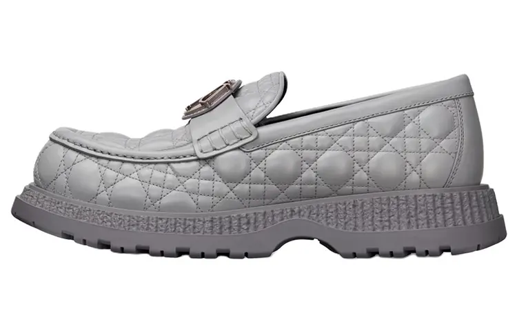 DIOR Buffalo Loafers Men's Gray