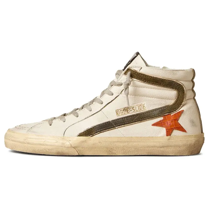 Golden Goose Slide Leather High-top Sneakers