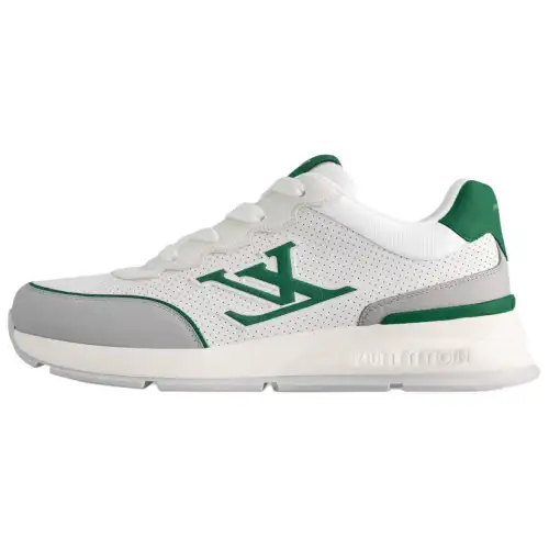 LOUIS VUITTON Classic Cow Leather Low top Casual Shoes Men's White