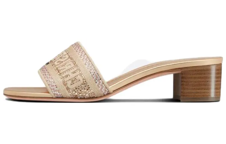 DIOR Dway Slide Slippers Women's Gold
