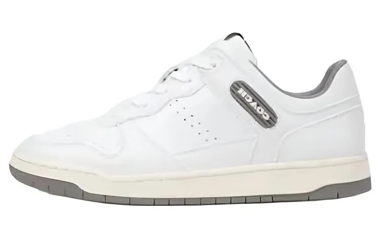 COACH C201 Leather Low top Skateboard Shoes Women's White